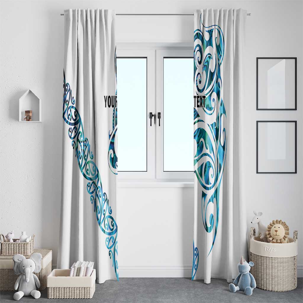 All White Maori Tribal Tattoo Personalised Window Curtain Polynesian Style LT9 - Polynesian Pride