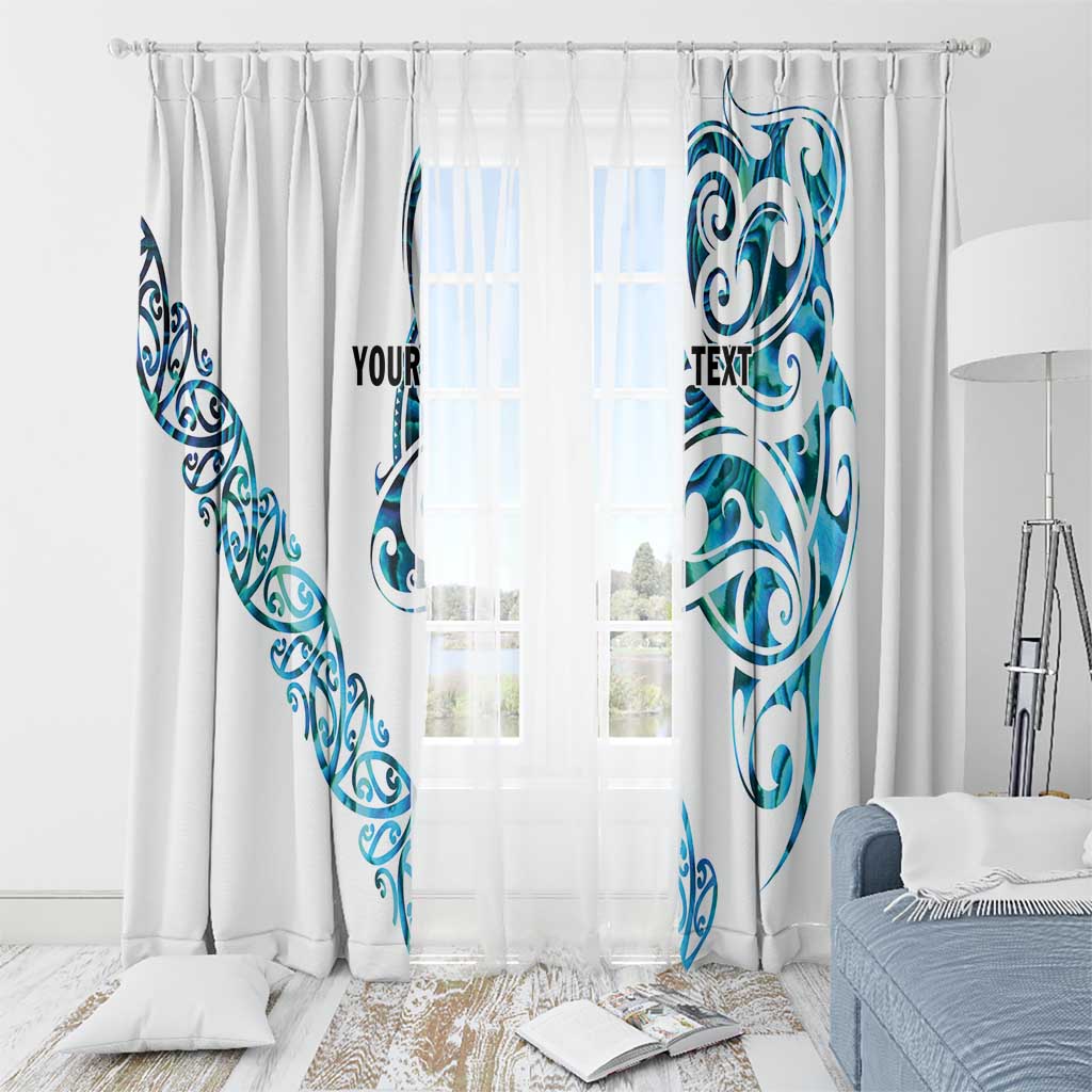 All White Maori Tribal Tattoo Personalised Window Curtain Polynesian Style LT9 - Polynesian Pride