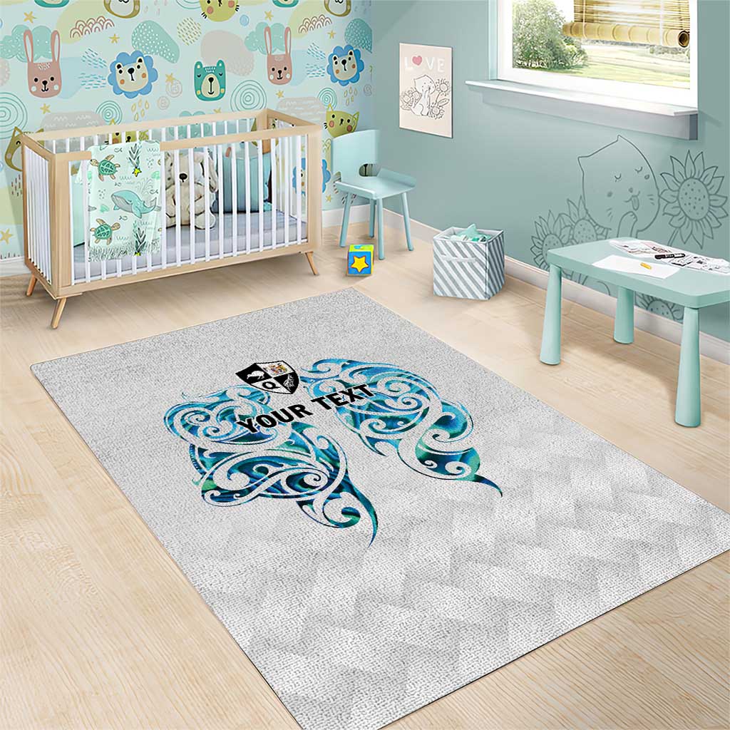 Queensland Maori Kiwi Personalised Area Rug Ma Kakariki Papua Shell Maori Tribal Tattoo LT9 - Polynesian Pride