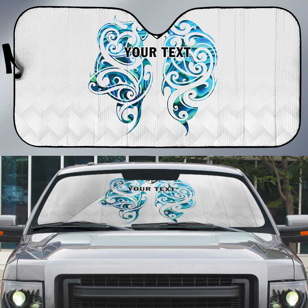 Queensland Maori Kiwi Personalised Auto Sun Shade Ma Kakariki Papua Shell Maori Tribal Tattoo - Polynesian Pride