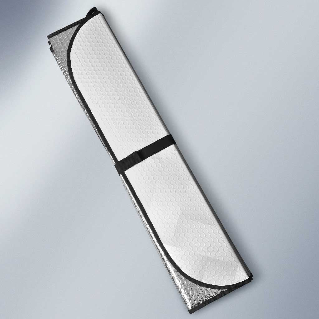 Queensland Maori Kiwi Personalised Auto Sun Shade Ma Kakariki Papua Shell Maori Tribal Tattoo - Polynesian Pride