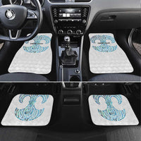 Queensland Maori Kiwi Personalised Car Mats Ma Kakariki Papua Shell Maori Tribal Tattoo LT9 Set 4pcs White - Polynesian Pride