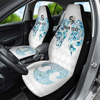 Queensland Maori Kiwi Personalised Car Seat Cover Ma Kakariki Papua Shell Maori Tribal Tattoo