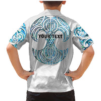 Queensland Maori Kiwi Personalised Family Matching Mermaid Dress and Hawaiian Shirt Ma Kakariki Papua Shell Maori Tribal Tattoo