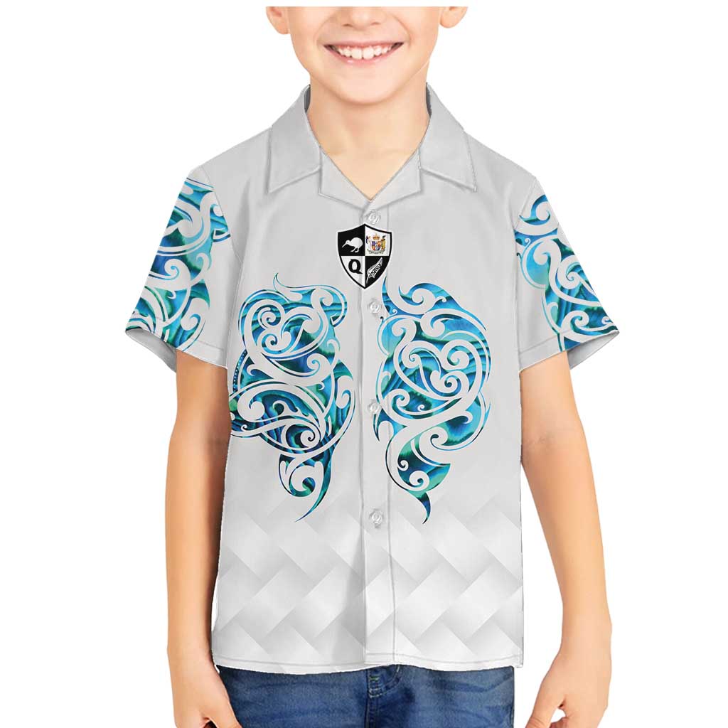 Queensland Maori Kiwi Personalised Family Matching Mermaid Dress and Hawaiian Shirt Ma Kakariki Papua Shell Maori Tribal Tattoo