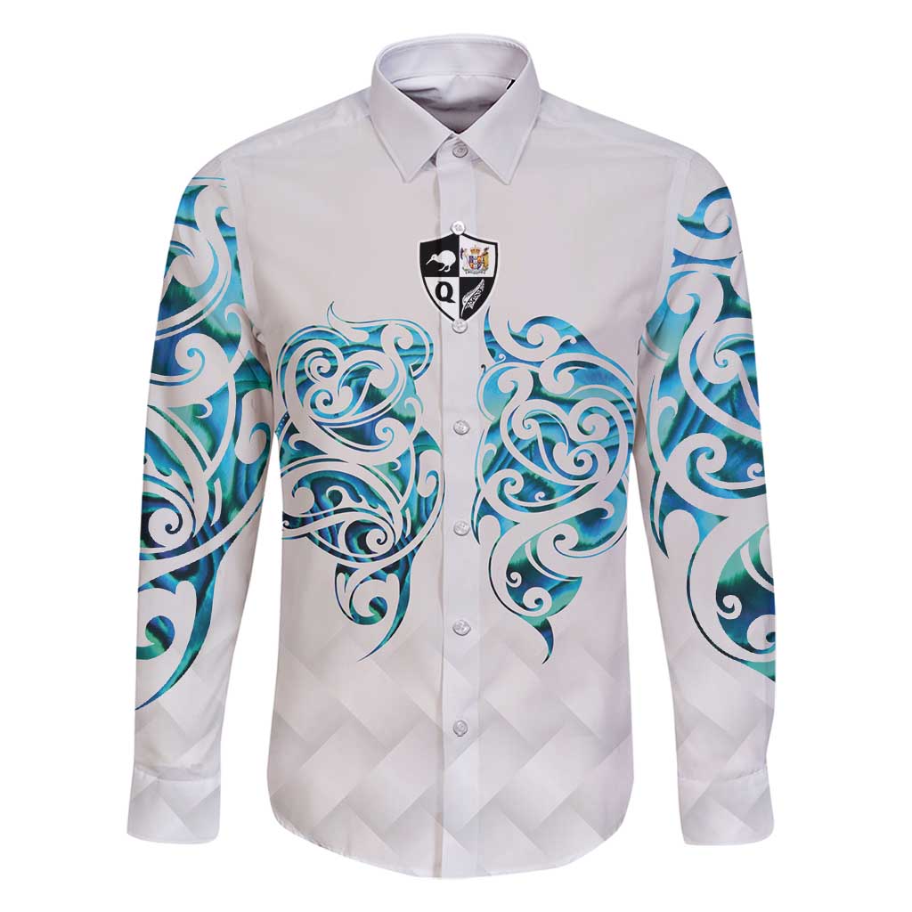 Queensland Maori Kiwi Personalised Family Matching Off Shoulder Short Dress and Hawaiian Shirt Ma Kakariki Papua Shell Maori Tribal Tattoo