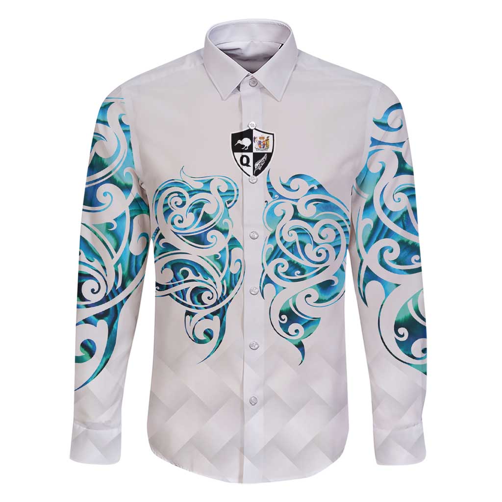 Queensland Maori Kiwi Personalised Family Matching Short Sleeve Bodycon Dress and Hawaiian Shirt Ma Kakariki Papua Shell Maori Tribal Tattoo