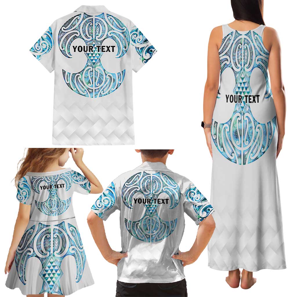 Queensland Maori Kiwi Personalised Family Matching Tank Maxi Dress and Hawaiian Shirt Ma Kakariki Papua Shell Maori Tribal Tattoo