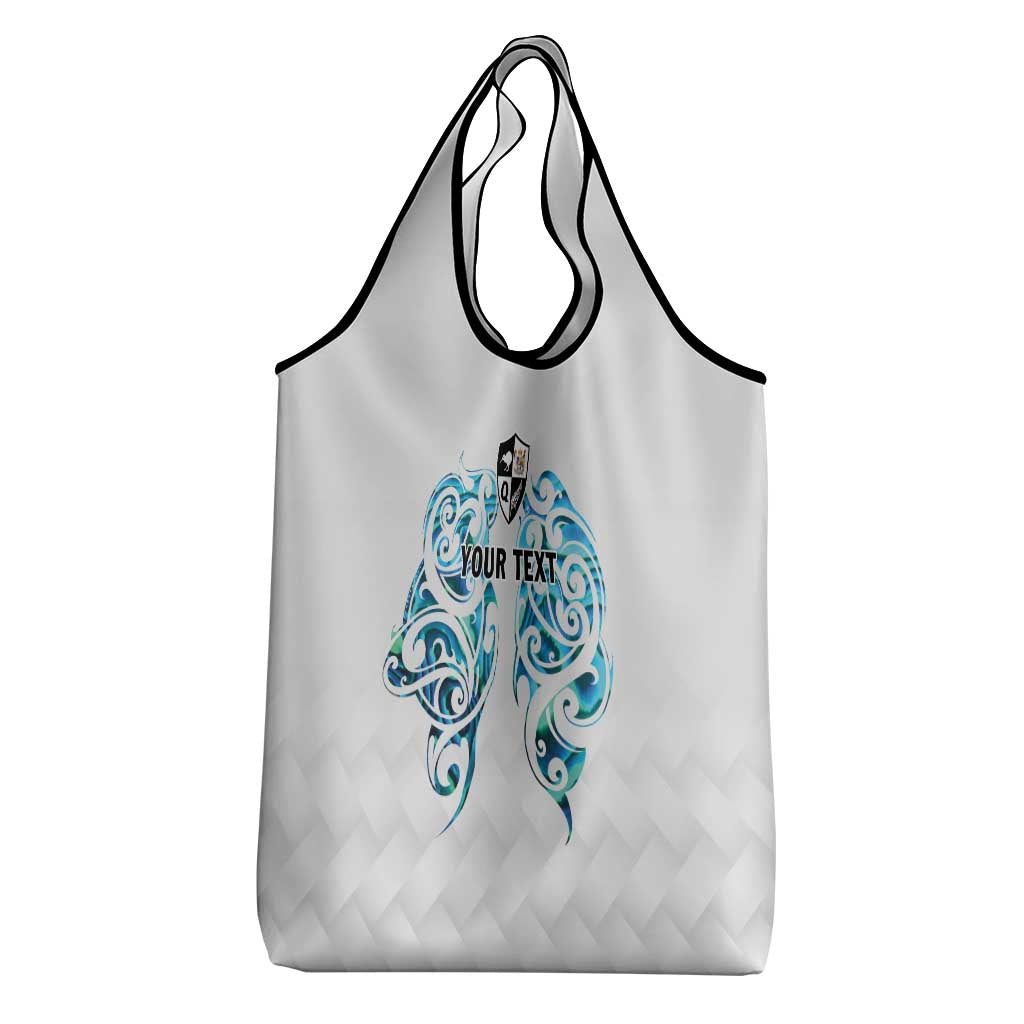 Queensland Maori Kiwi Personalised Grocery Bag Ma Kakariki Papua Shell Maori Tribal Tattoo LT9 - Polynesian Pride