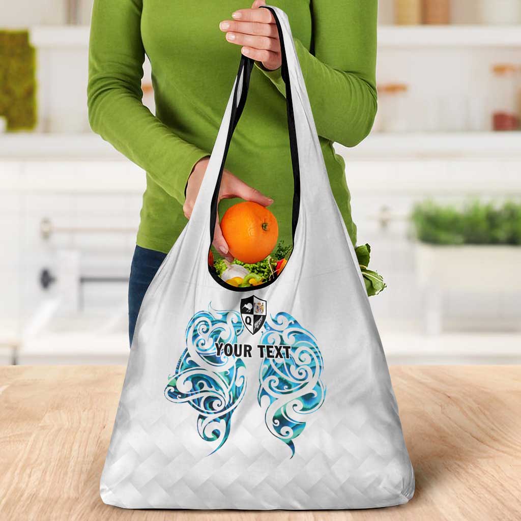 Queensland Maori Kiwi Personalised Grocery Bag Ma Kakariki Papua Shell Maori Tribal Tattoo LT9 - Polynesian Pride