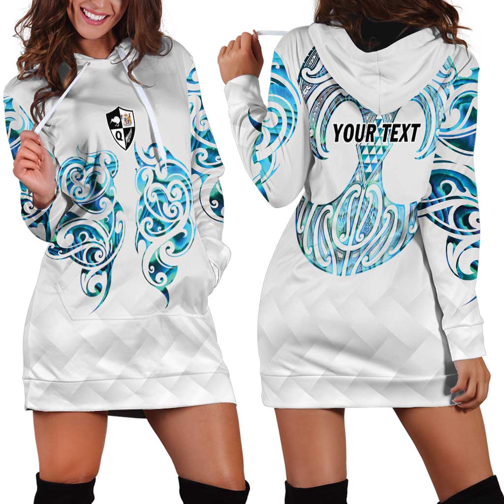 Queensland Maori Kiwi Personalised Hoodie Dress Ma Kakariki Papua Shell Maori Tribal Tattoo