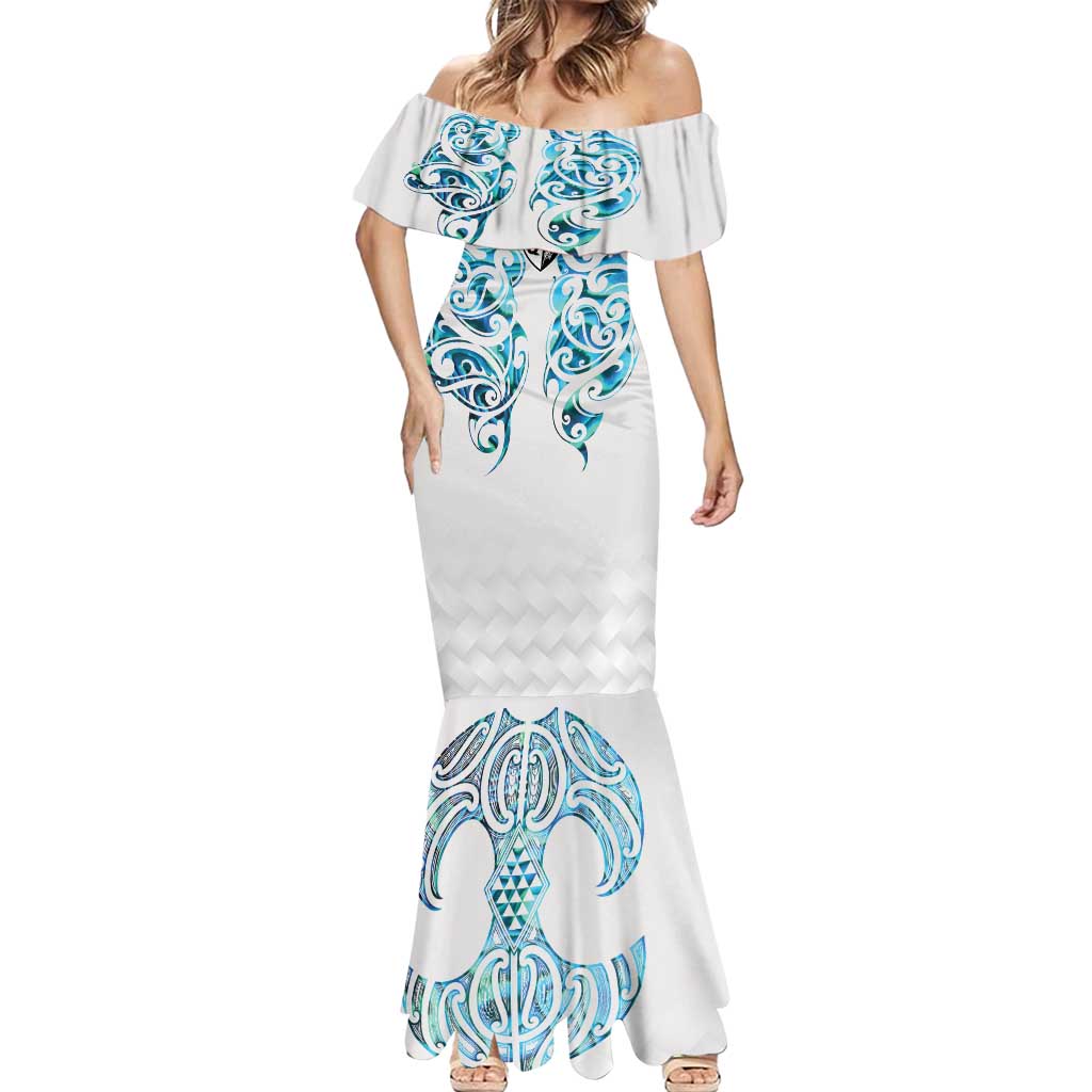 Queensland Maori Kiwi Personalised Mermaid Dress Ma Kakariki Papua Shell Maori Tribal Tattoo