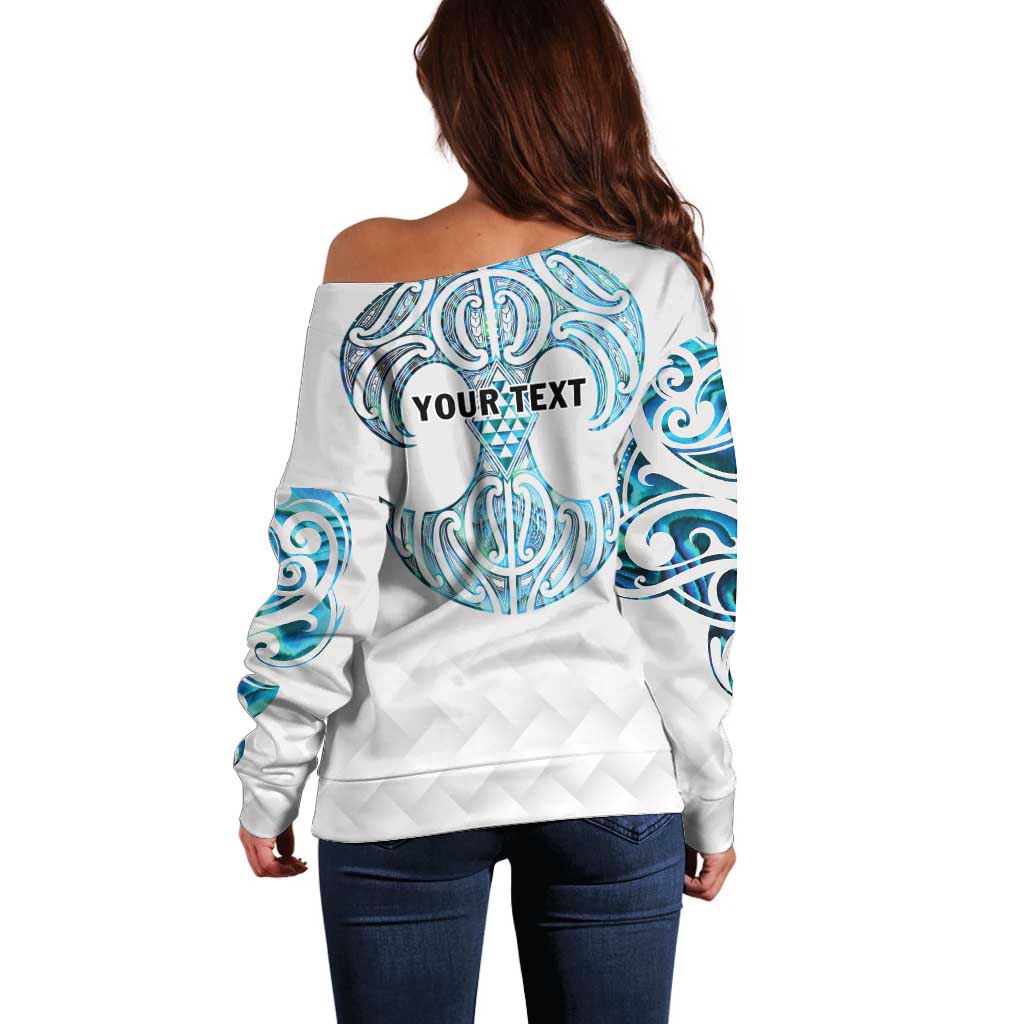 Queensland Maori Kiwi Personalised Off Shoulder Sweater Ma Kakariki Papua Shell Maori Tribal Tattoo