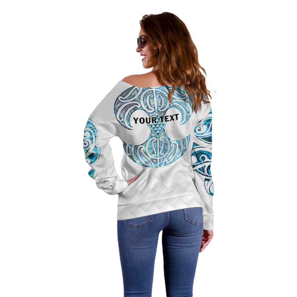 Queensland Maori Kiwi Personalised Off Shoulder Sweater Ma Kakariki Papua Shell Maori Tribal Tattoo
