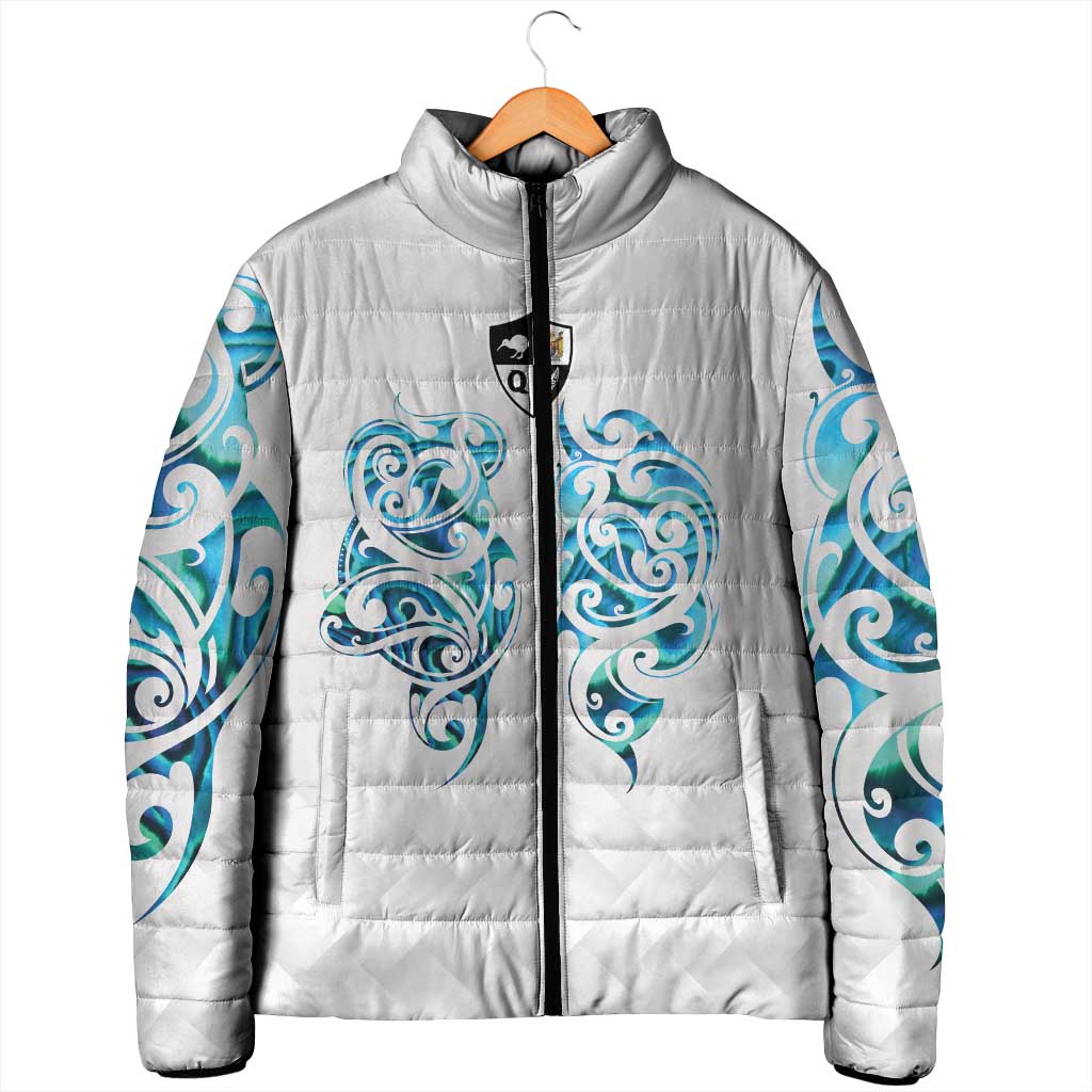 Queensland Maori Kiwi Personalised Padded Jacket Ma Kakariki Papua Shell Maori Tribal Tattoo - Polynesian Pride