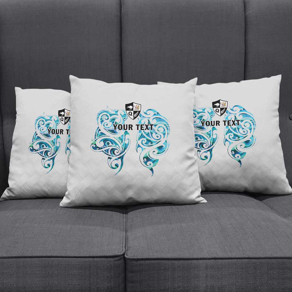 Queensland Maori Kiwi Personalised Pillow Cover Ma Kakariki Papua Shell Maori Tribal Tattoo LT9 - Polynesian Pride