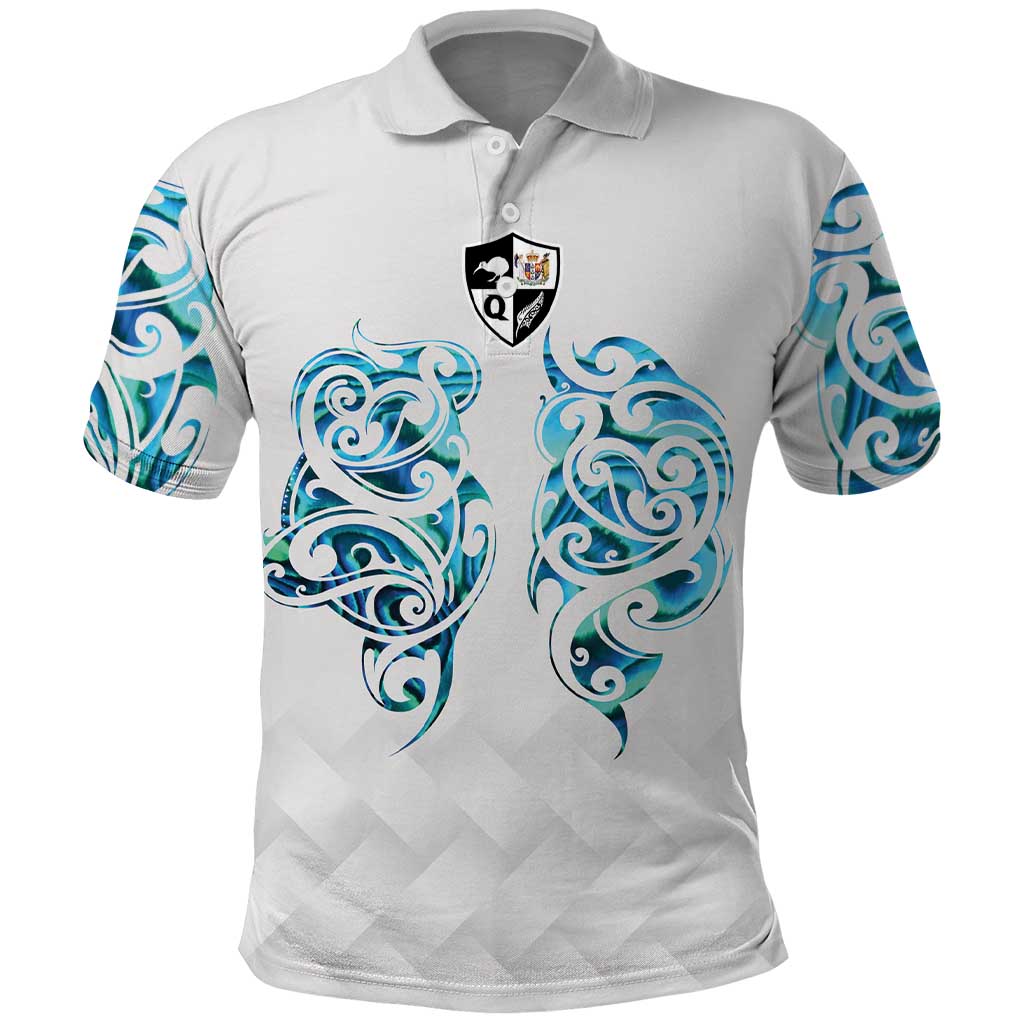 Queensland Maori Kiwi Personalised Polo Shirt Ma Kakariki Papua Shell Maori Tribal Tattoo