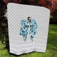 Queensland Maori Kiwi Personalised Quilt Ma Kakariki Papua Shell Maori Tribal Tattoo LT9 - Polynesian Pride