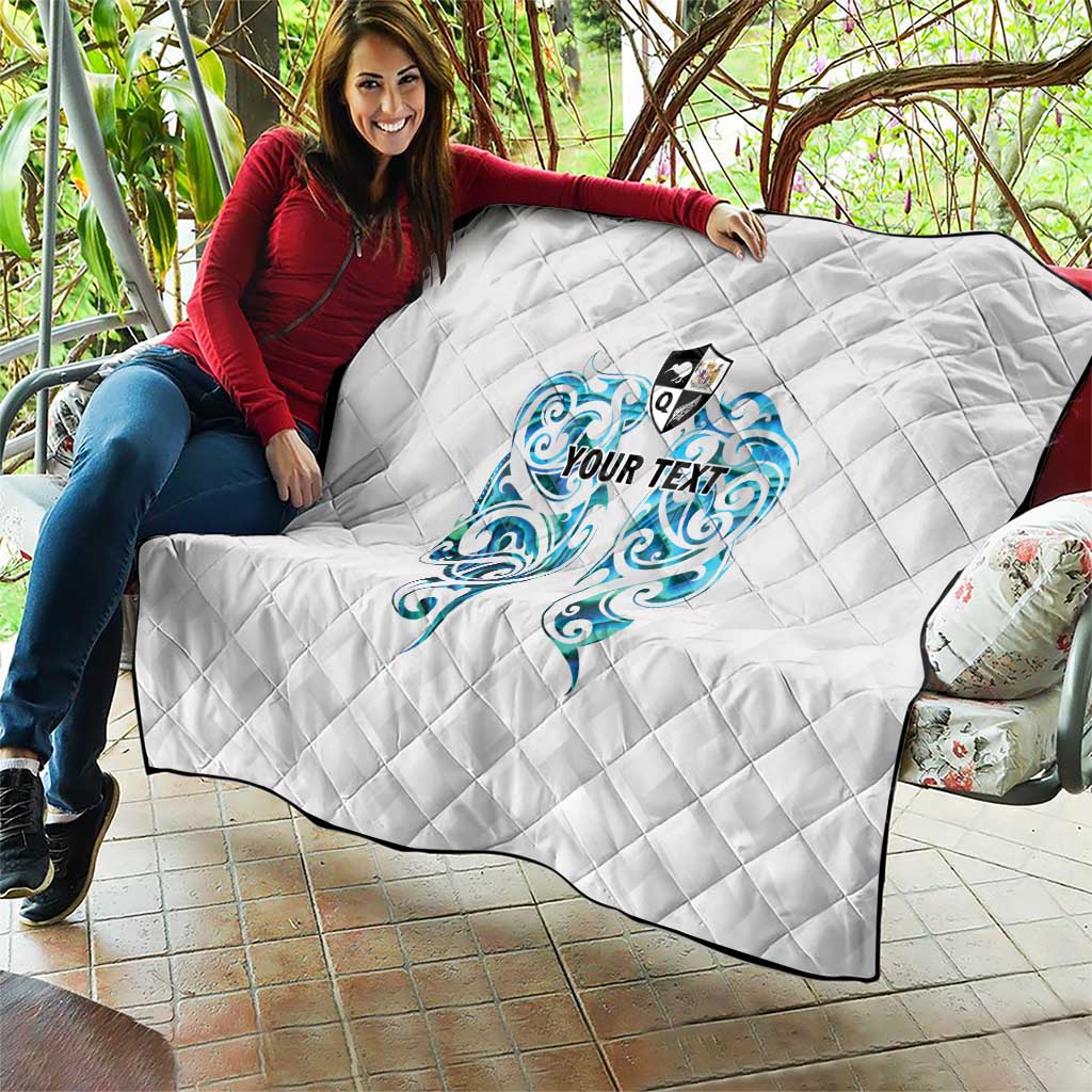 Queensland Maori Kiwi Personalised Quilt Ma Kakariki Papua Shell Maori Tribal Tattoo LT9 - Polynesian Pride