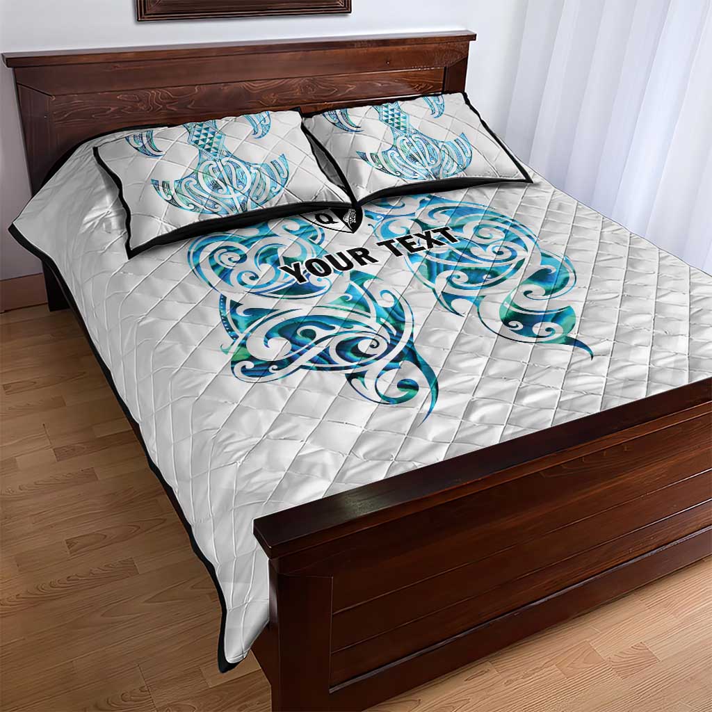 Queensland Maori Kiwi Personalised Quilt Bed Set Ma Kakariki Papua Shell Maori Tribal Tattoo
