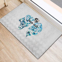 Queensland Maori Kiwi Personalised Rubber Doormat Ma Kakariki Papua Shell Maori Tribal Tattoo LT9 - Polynesian Pride