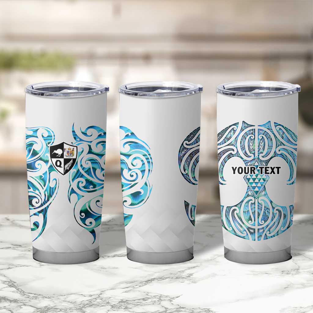 Queensland Maori Kiwi Personalised Tumbler Cup Ma Kakariki Papua Shell Maori Tribal Tattoo LT9 - Polynesian Pride