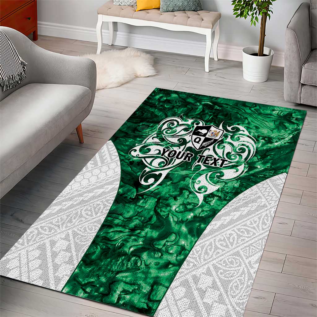 Queensland Maori Kiwi Personalised Area Rug Kikirangi Papua Shell Maori Tribal Tattoo LT9 - Polynesian Pride