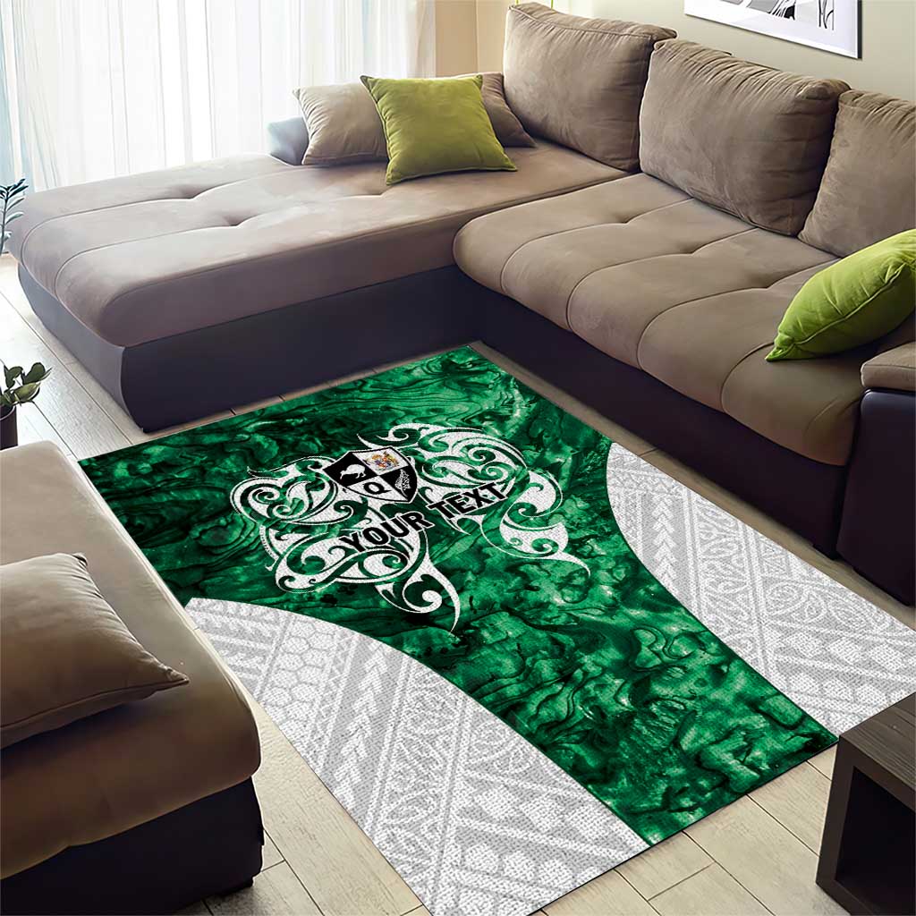Queensland Maori Kiwi Personalised Area Rug Kikirangi Papua Shell Maori Tribal Tattoo LT9 - Polynesian Pride