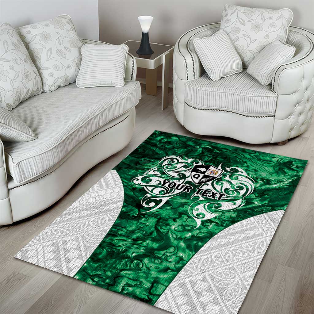 Queensland Maori Kiwi Personalised Area Rug Kikirangi Papua Shell Maori Tribal Tattoo LT9 - Polynesian Pride