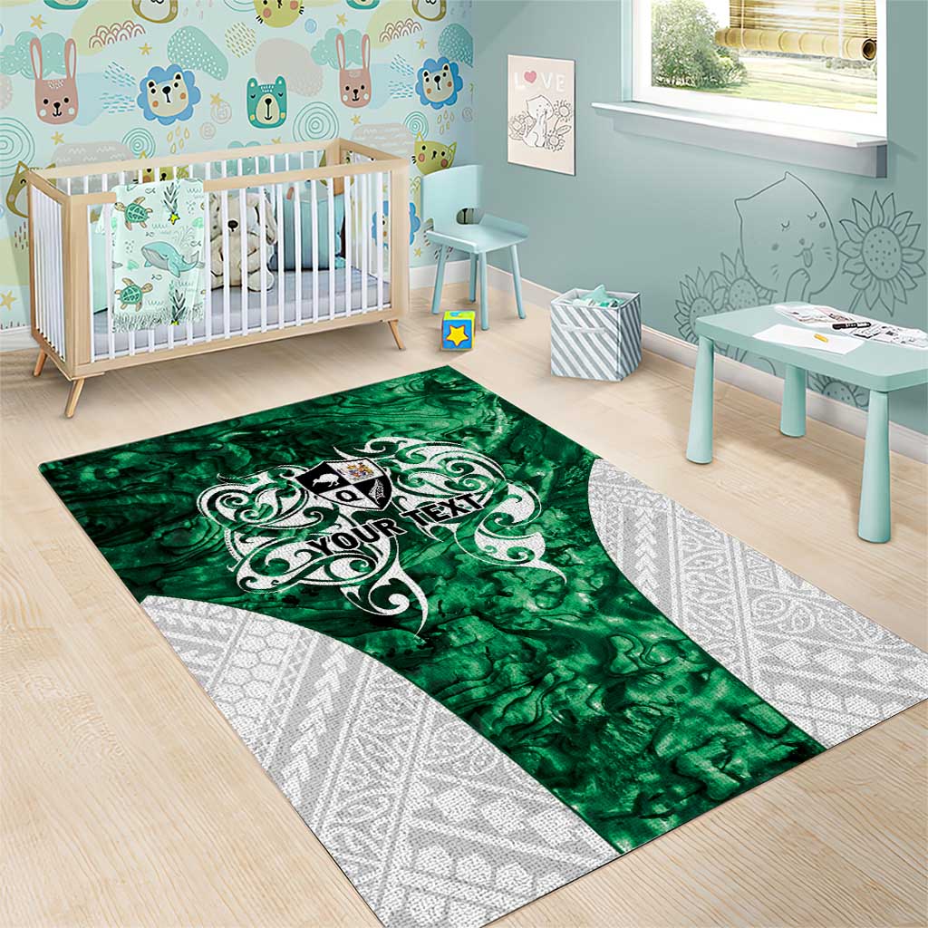Queensland Maori Kiwi Personalised Area Rug Kikirangi Papua Shell Maori Tribal Tattoo LT9 - Polynesian Pride