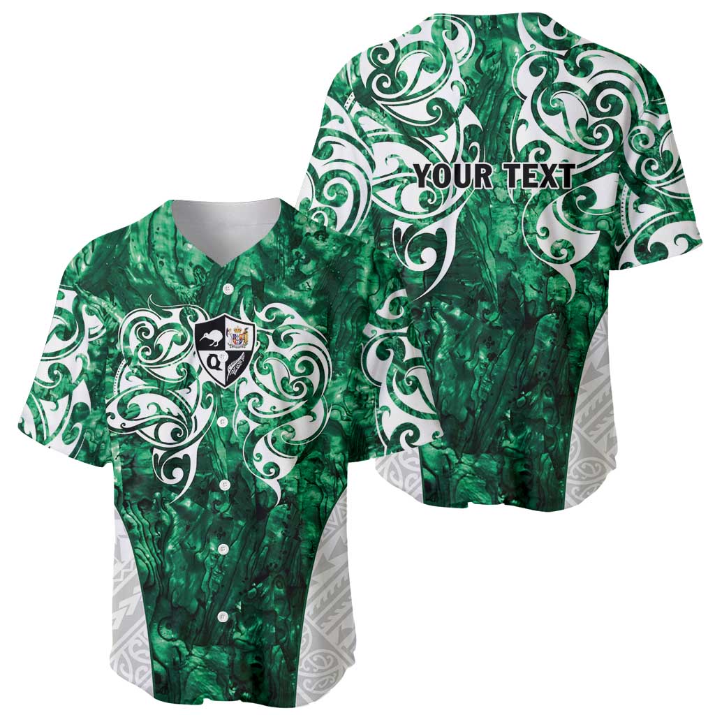 Queensland Maori Kiwi Personalised Baseball Jersey Kikirangi Papua Shell Maori Tribal Tattoo LT9 - Polynesian Pride