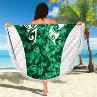 Queensland Maori Kiwi Personalised Beach Blanket Kikirangi Papua Shell Maori Tribal Tattoo