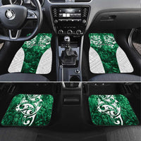 Queensland Maori Kiwi Personalised Car Mats Kikirangi Papua Shell Maori Tribal Tattoo LT9 Set 4pcs Green - Polynesian Pride