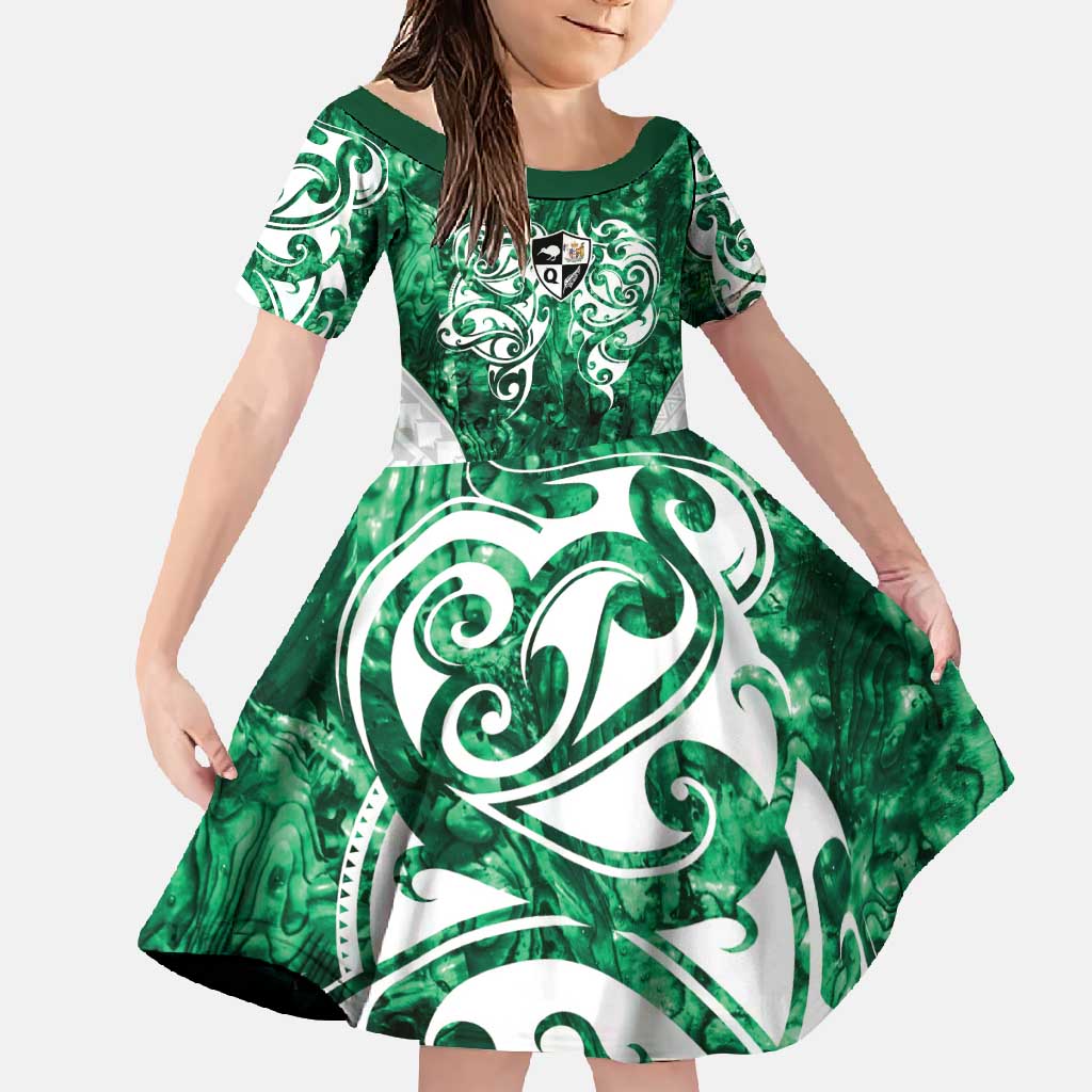 Queensland Maori Kiwi Personalised Family Matching Summer Maxi Dress and Hawaiian Shirt Kikirangi Papua Shell Maori Tribal Tattoo