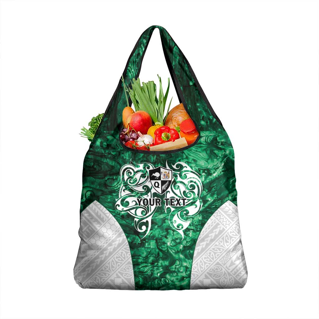 Queensland Maori Kiwi Personalised Grocery Bag Kikirangi Papua Shell Maori Tribal Tattoo LT9 1-pack One Size Green - Polynesian Pride