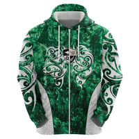 Queensland Maori Kiwi Personalised Hoodie Kikirangi Papua Shell Maori Tribal Tattoo