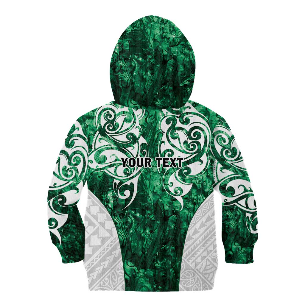 Queensland Maori Kiwi Personalised Kid Hoodie Kikirangi Papua Shell Maori Tribal Tattoo