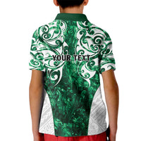 Queensland Maori Kiwi Personalised Kid Polo Shirt Kikirangi Papua Shell Maori Tribal Tattoo LT9 - Polynesian Pride