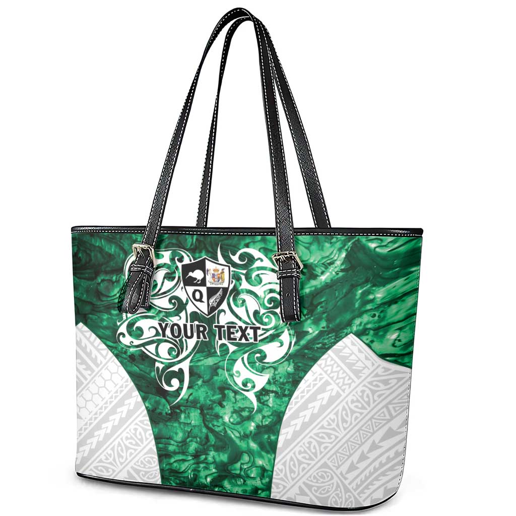 Queensland Maori Kiwi Personalised Leather Tote Bag Kikirangi Papua Shell Maori Tribal Tattoo LT9 - Polynesian Pride