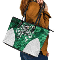 Queensland Maori Kiwi Personalised Leather Tote Bag Kikirangi Papua Shell Maori Tribal Tattoo LT9 - Polynesian Pride