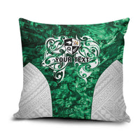 Queensland Maori Kiwi Personalised Pillow Cover Kikirangi Papua Shell Maori Tribal Tattoo LT9 Green - Polynesian Pride