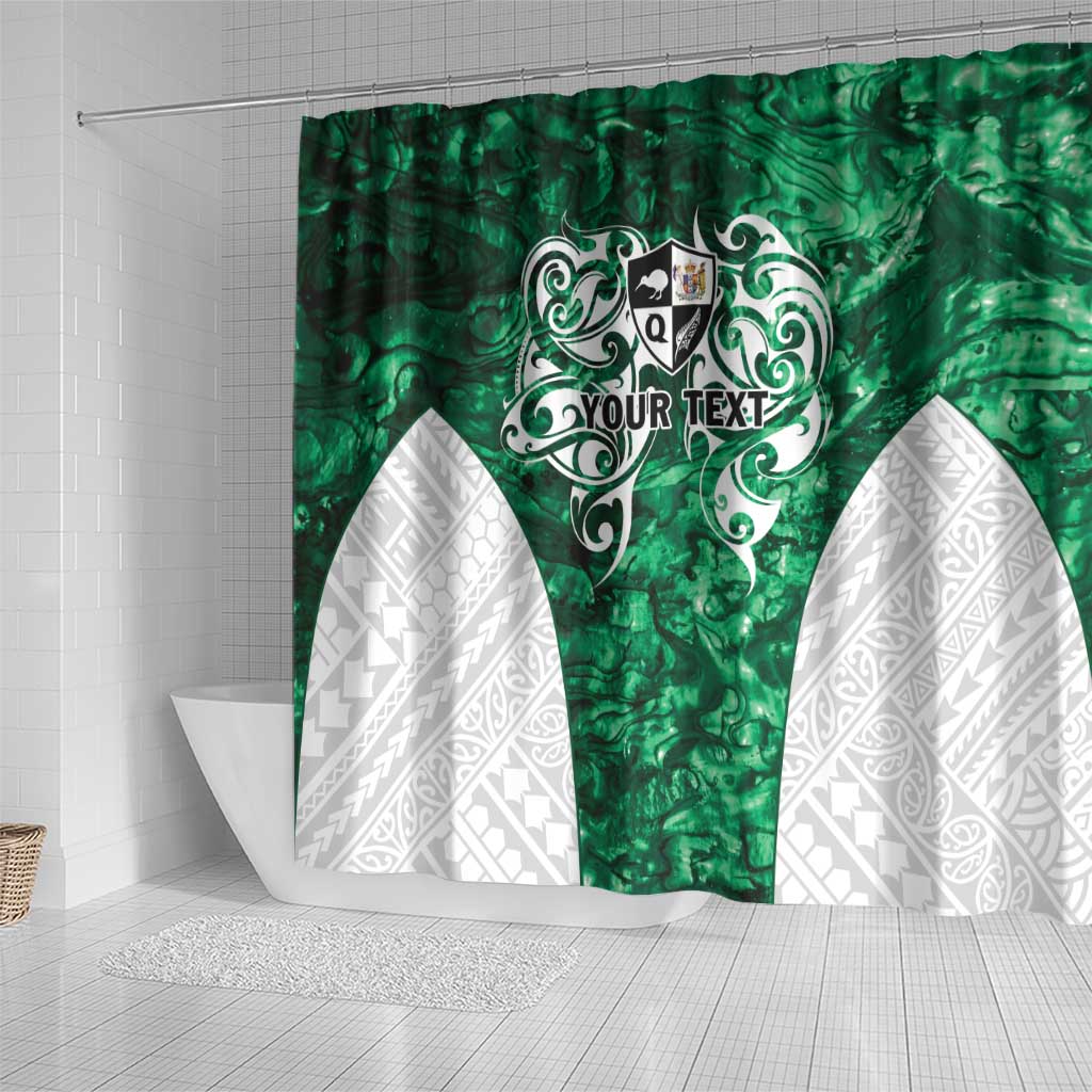 Queensland Maori Kiwi Personalised Shower Curtain Kikirangi Papua Shell Maori Tribal Tattoo