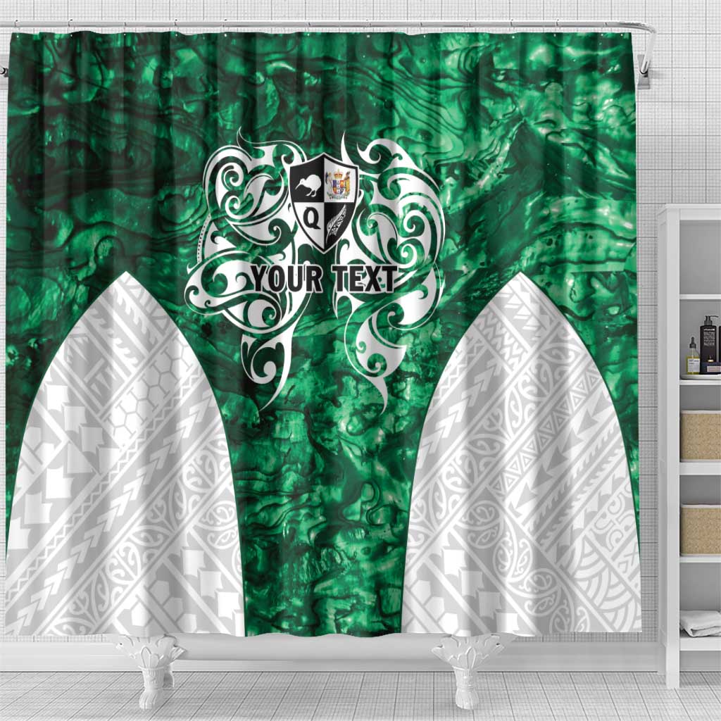 Queensland Maori Kiwi Personalised Shower Curtain Kikirangi Papua Shell Maori Tribal Tattoo