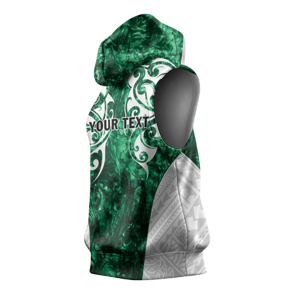 Queensland Maori Kiwi Personalised Sleeveless Hoodie Kikirangi Papua Shell Maori Tribal Tattoo - Polynesian Pride