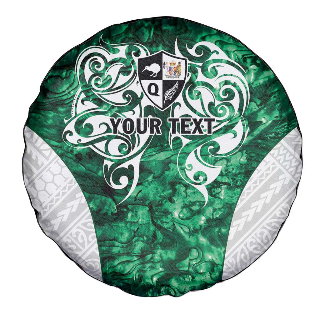 Queensland Maori Kiwi Personalised Spare Tire Cover Kikirangi Papua Shell Maori Tribal Tattoo