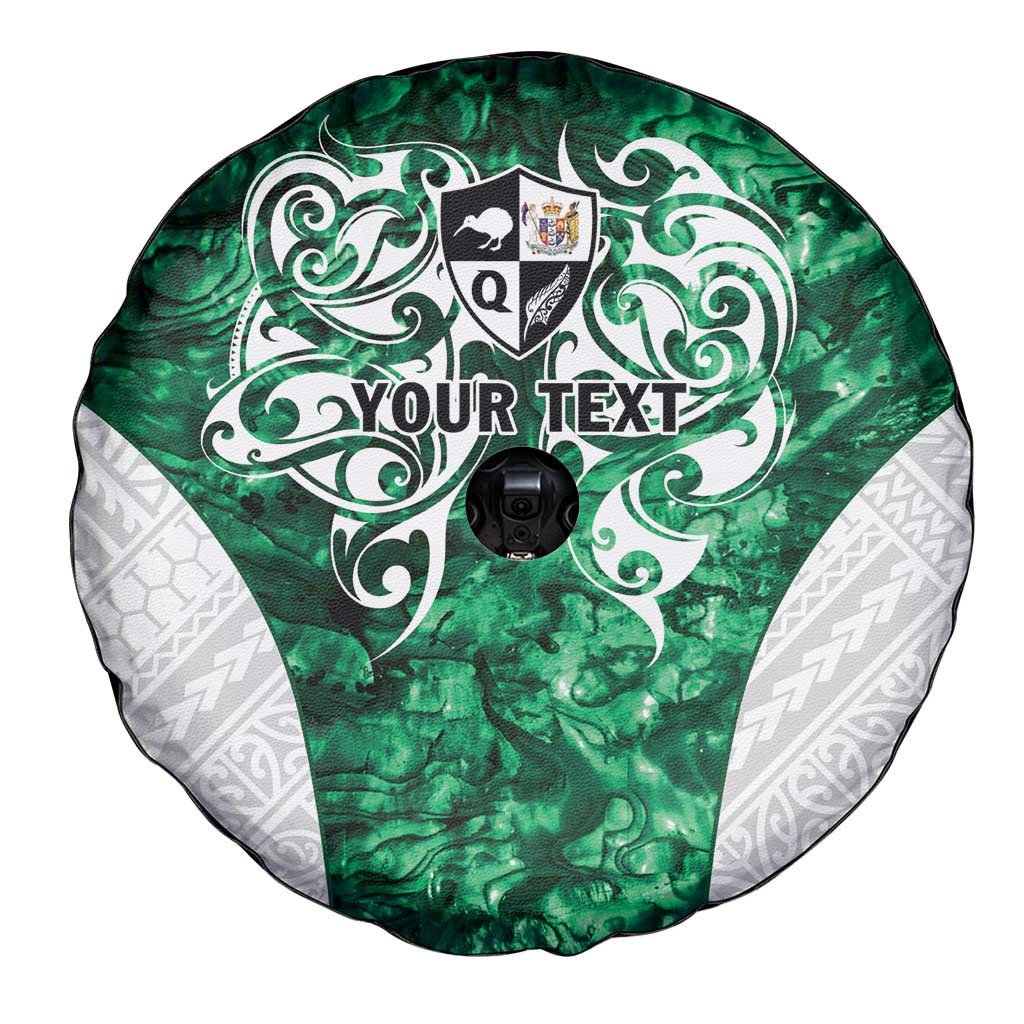 Queensland Maori Kiwi Personalised Spare Tire Cover Kikirangi Papua Shell Maori Tribal Tattoo