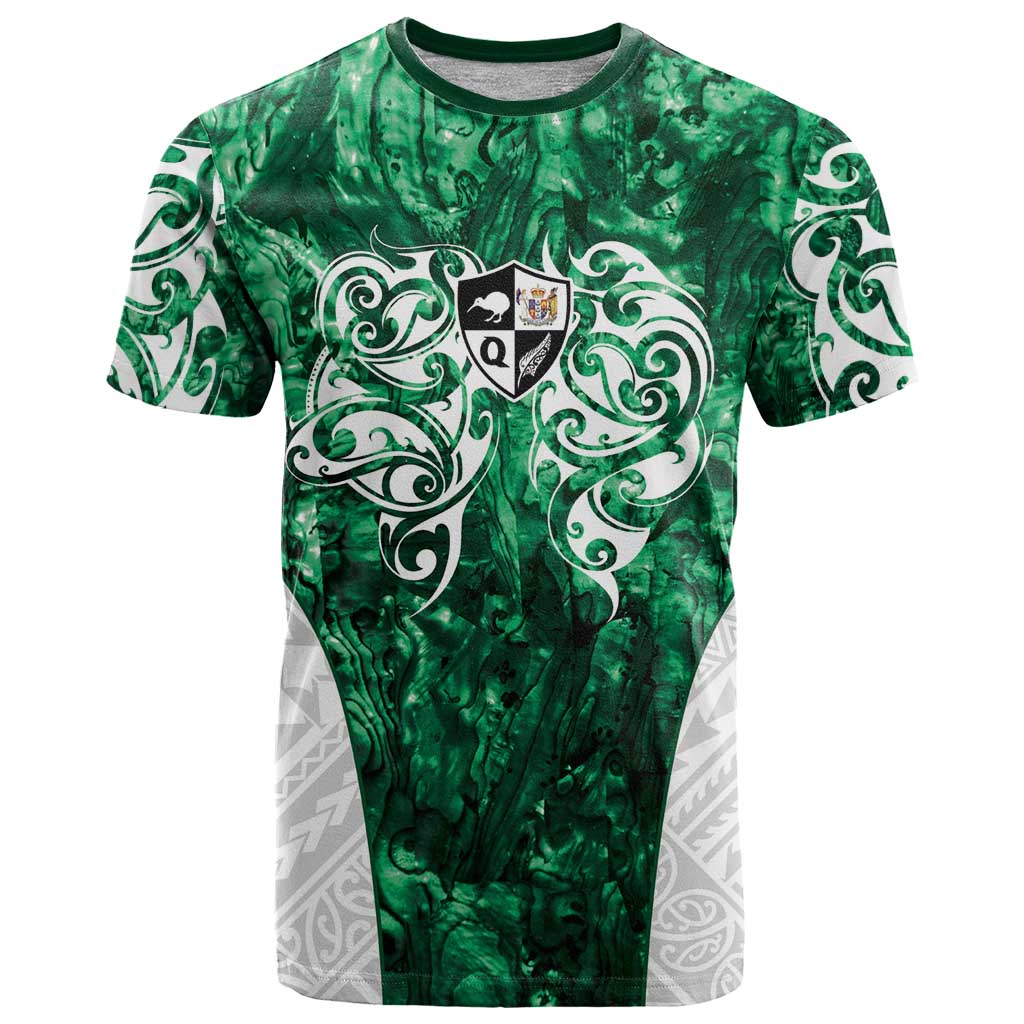 Queensland Maori Kiwi Personalised T Shirt Kikirangi Papua Shell Maori Tribal Tattoo LT9 Green - Polynesian Pride