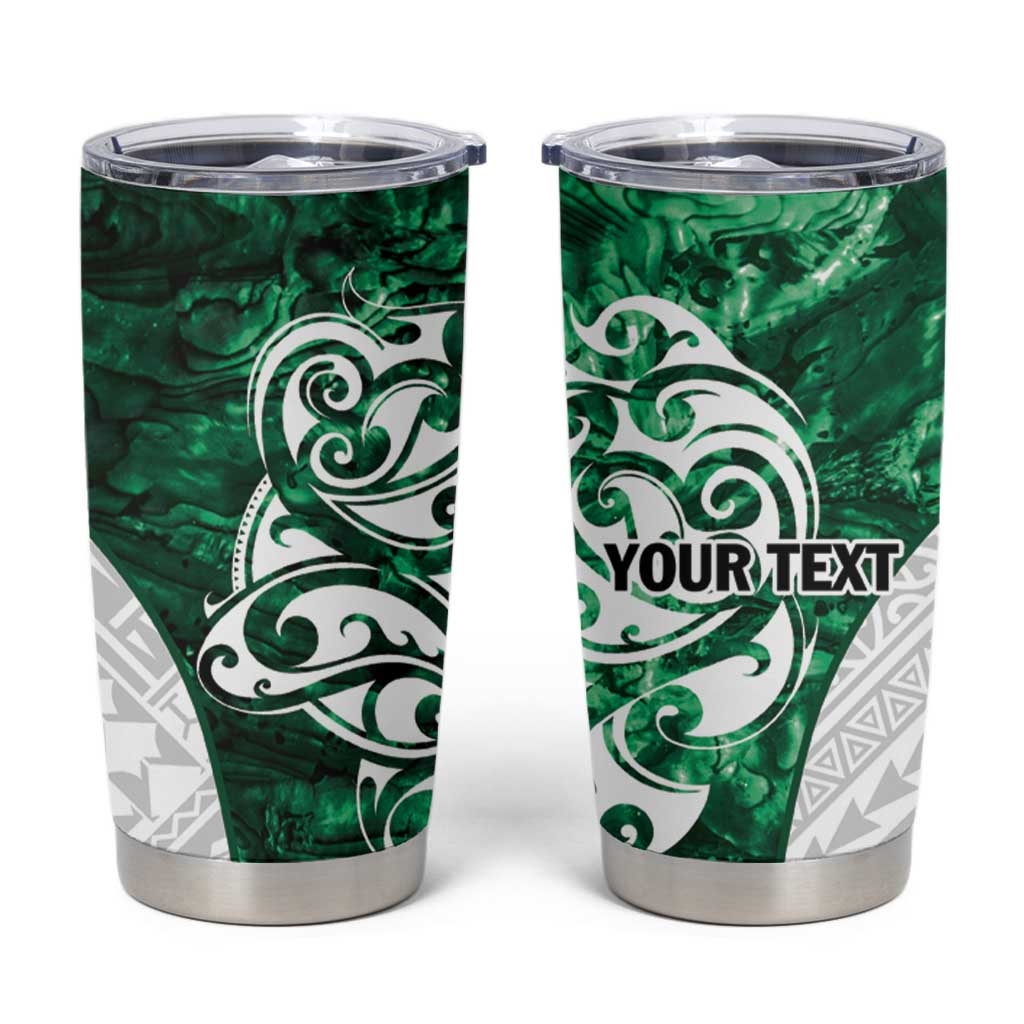 Queensland Maori Kiwi Personalised Tumbler Cup Kikirangi Papua Shell Maori Tribal Tattoo LT9 Green - Polynesian Pride
