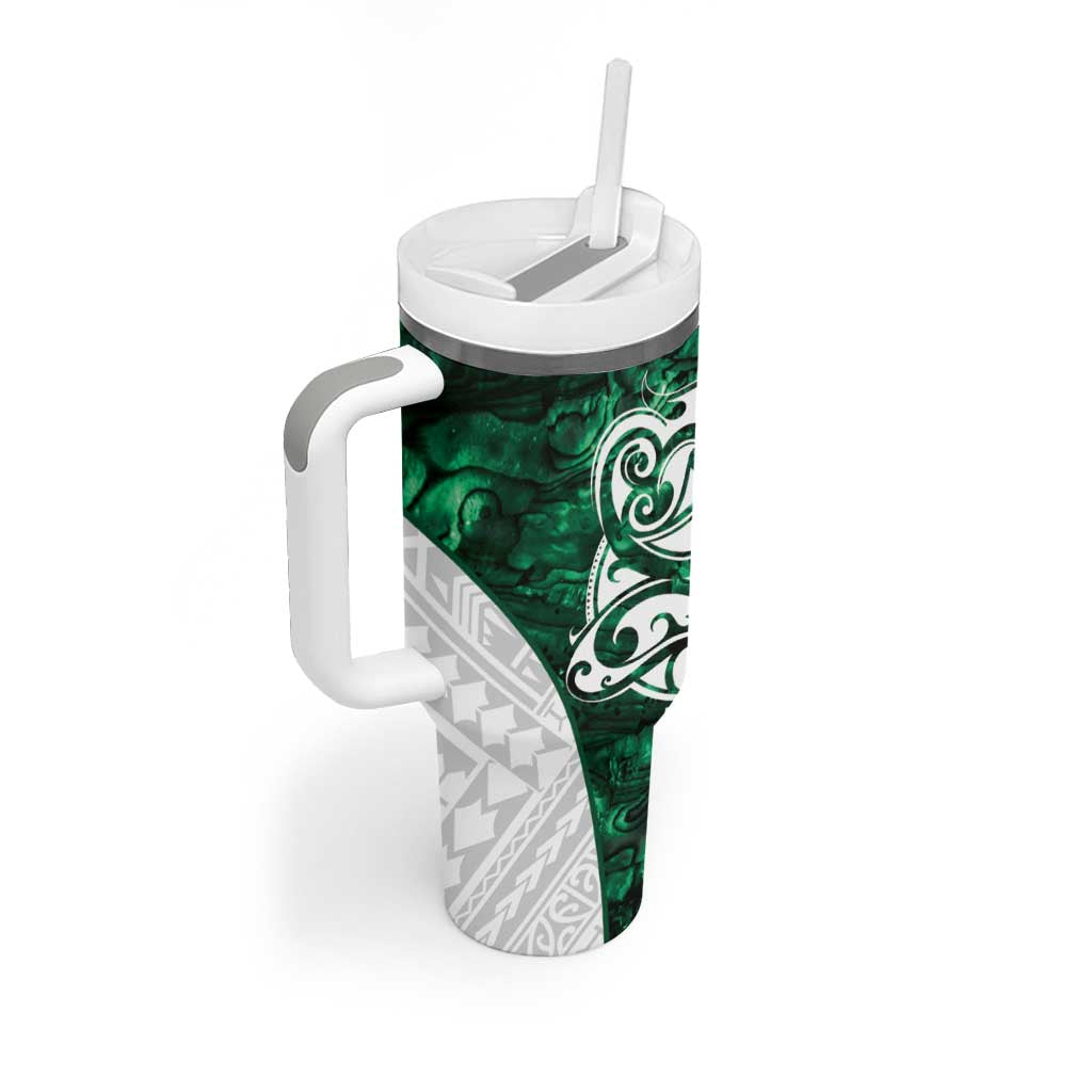Queensland Maori Kiwi Personalised Tumbler With Handle Kikirangi Papua Shell Maori Tribal Tattoo LT9 - Polynesian Pride