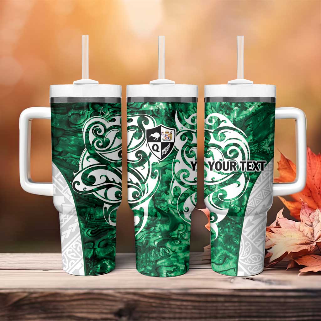 Queensland Maori Kiwi Personalised Tumbler With Handle Kikirangi Papua Shell Maori Tribal Tattoo LT9 - Polynesian Pride